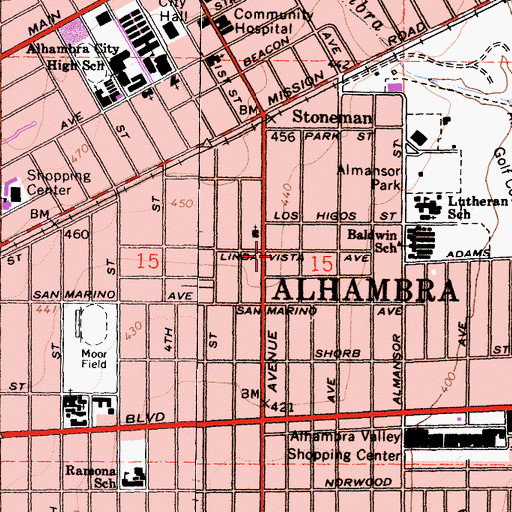 Topographic Map of Buddhist Tzu Chi Free Clinic, CA