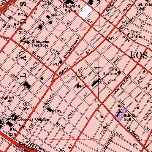 Topographic Map of Cooper Building, CA