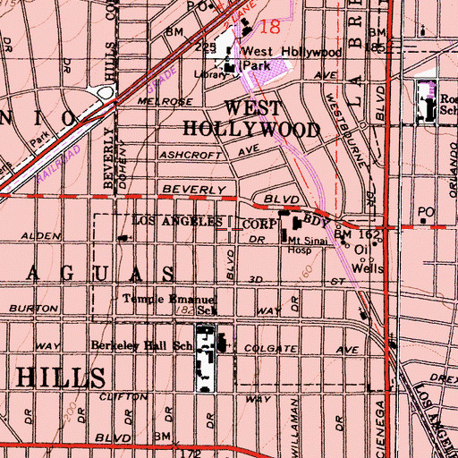 Topographic Map of Pacific Theater Building, CA