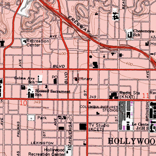 Topographic Map of James Doolittle Theater, CA