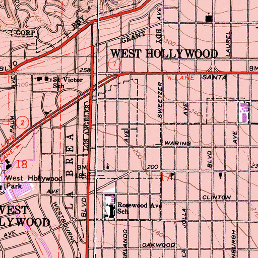 Topographic Map of Mac Center For Art And Architecture, CA