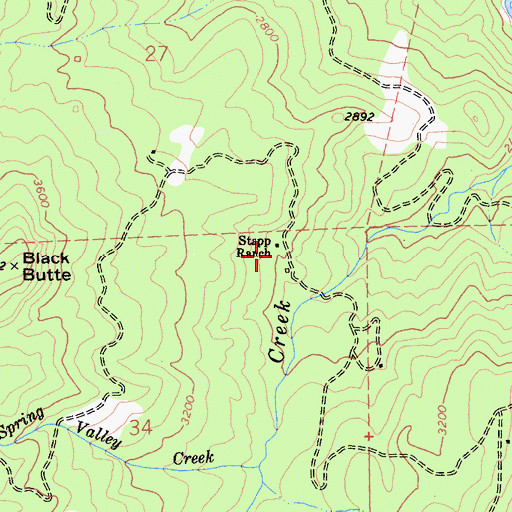 Topographic Map of Stapp Ranch, CA