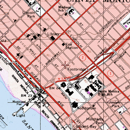 Topographic Map of Angels Attic Museum, CA