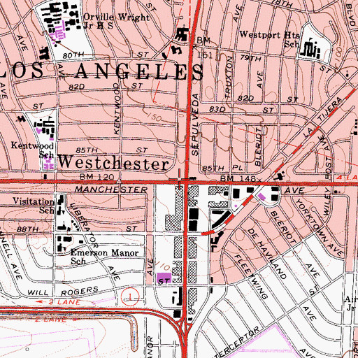 Topographic Map of Loyola Theater, CA