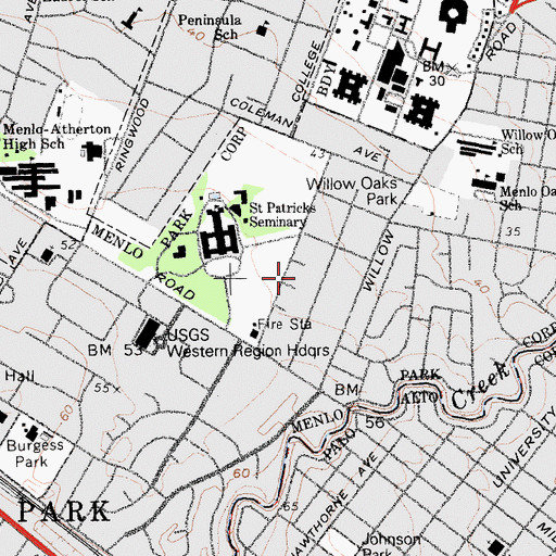 Topographic Map of Vintage Oaks, CA