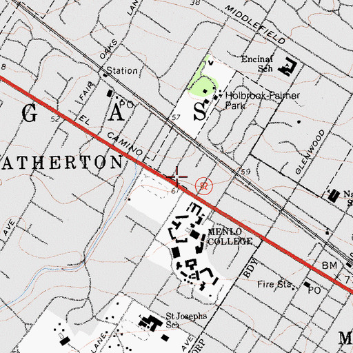 Topographic Map of Park Forest, CA