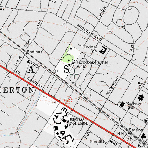 Topographic Map of Felton Gables, CA