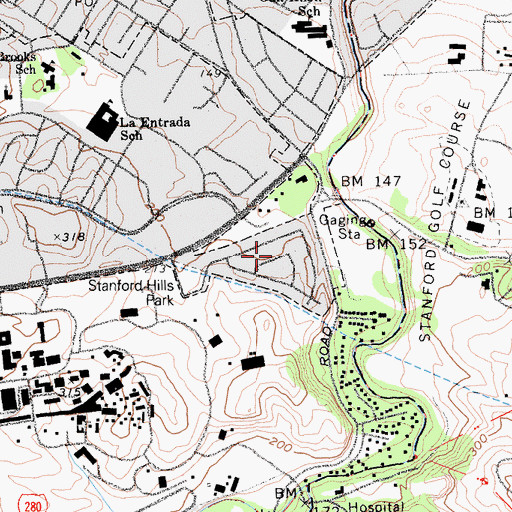 Topographic Map of Stanford Hills, CA