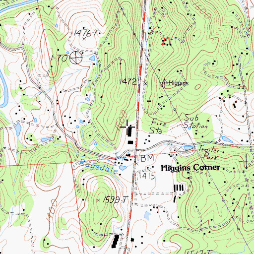 Topographic Map of State Foresty Guard Station, CA