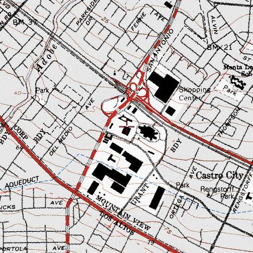 Topographic Map of The Crossings, CA