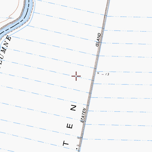 Topographic Map of Staten Island, CA