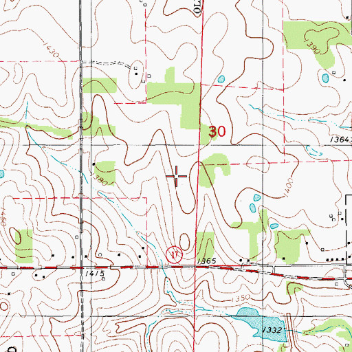 Topographic Map of Westview Cemetery, OK