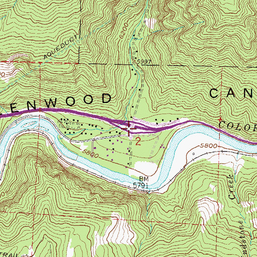 Topographic Map of No Name, CO