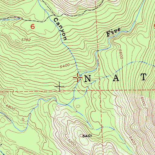 Topographic Map of Steamboat Canyon, CA