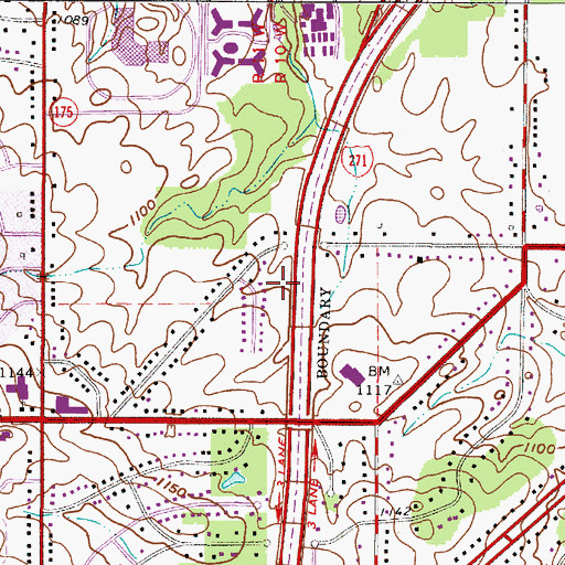 Topographic Map of Congregation Shaarey Tikvah, OH