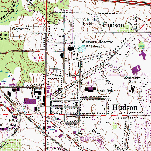 Topographic Map of Wilson Hall, OH
