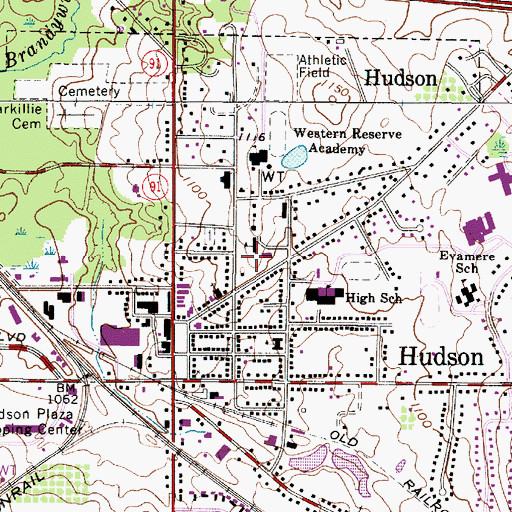 Topographic Map of John D Ong Library, OH