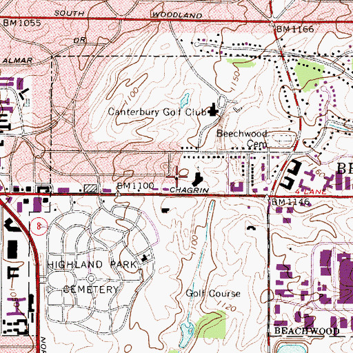 Topographic Map of Trinity Presbyterian Church, OH