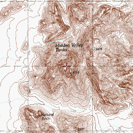 Topographic Map of High Peak, AZ
