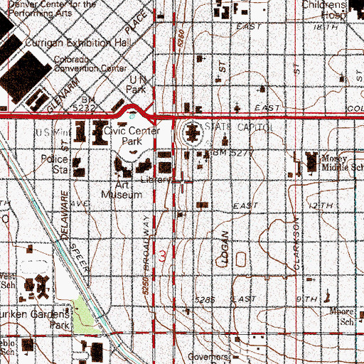 Topographic Map of Allison Building, CO