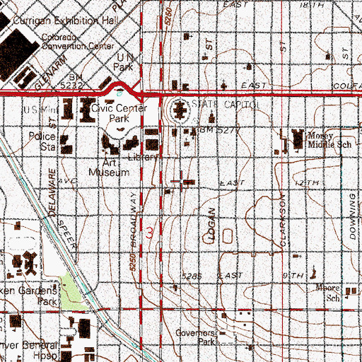 Topographic Map of Colorado Department of Employment, CO