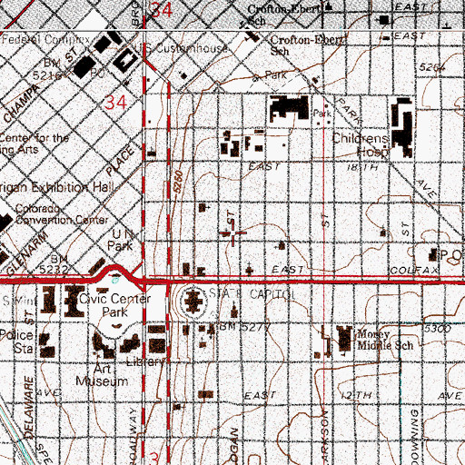 Topographic Map of Fisher Mansion, CO