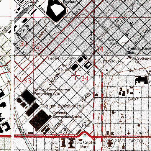 Topographic Map of California Building, CO
