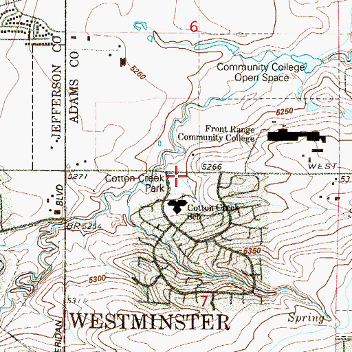 Topographic Map of Westminster Fire Department Station 4, CO