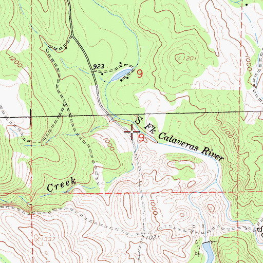 Topographic Map of Steele Creek, CA