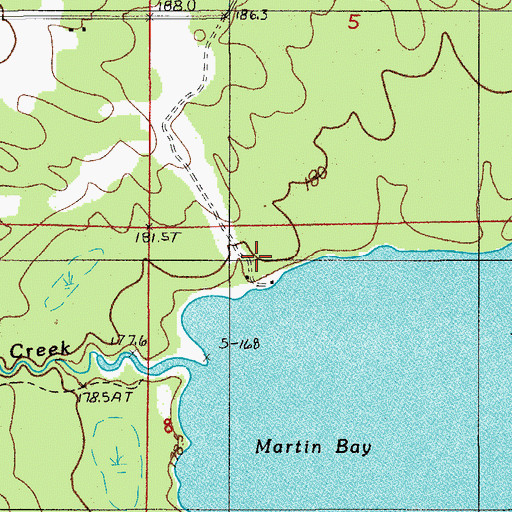 Topographic Map of Edwin Post Office (historical), MI