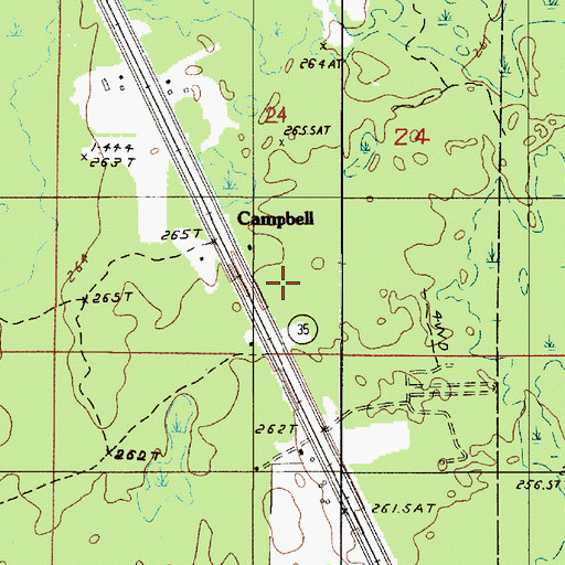 Topographic Map of Defiance Station (historical), MI