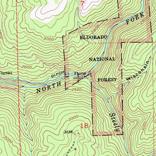 Topographic Map of Steely Fork Cosumnes River, CA