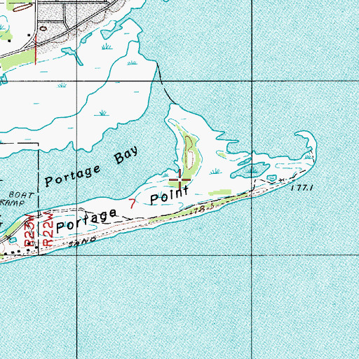 Topographic Map of Portage Marsh State Wildlife Management Area, MI