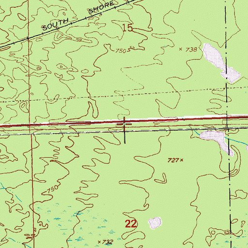 Topographic Map of Wellsburg Post Office (historical), MI