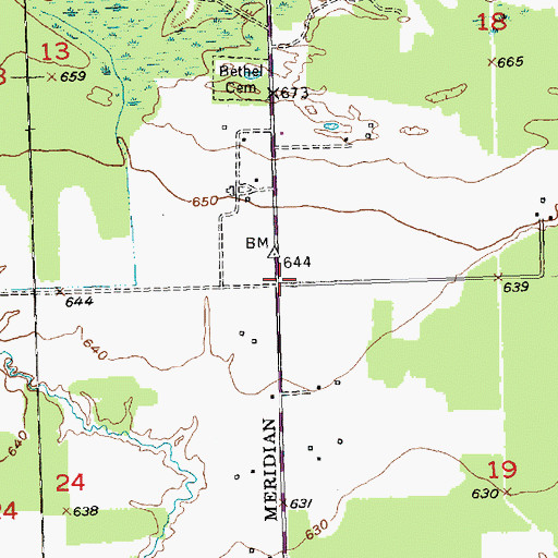Topographic Map of Tone Post Office (historical), MI