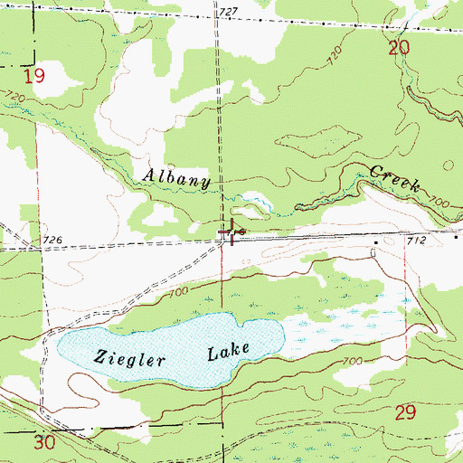 Topographic Map of Schlesser Post Office (historical), MI