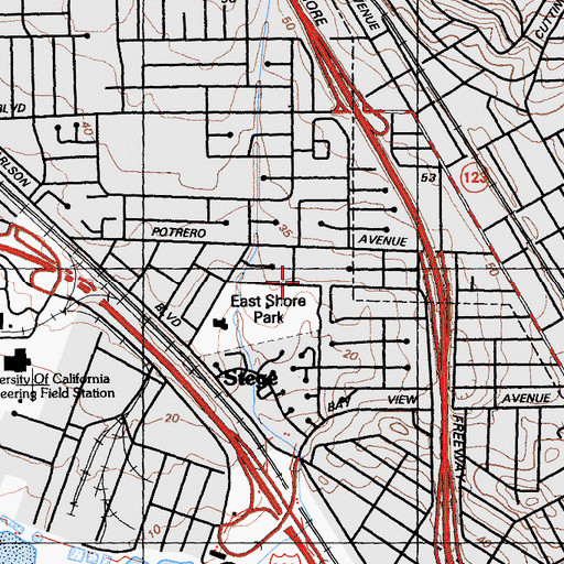 Topographic Map of Stege Elementary School, CA
