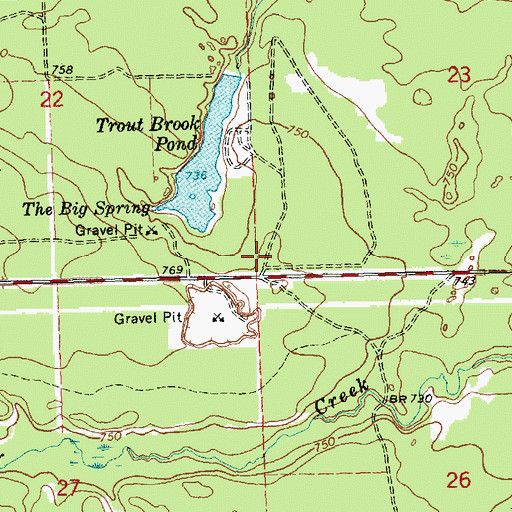 Topographic Map of Haff Post Office (historical), MI