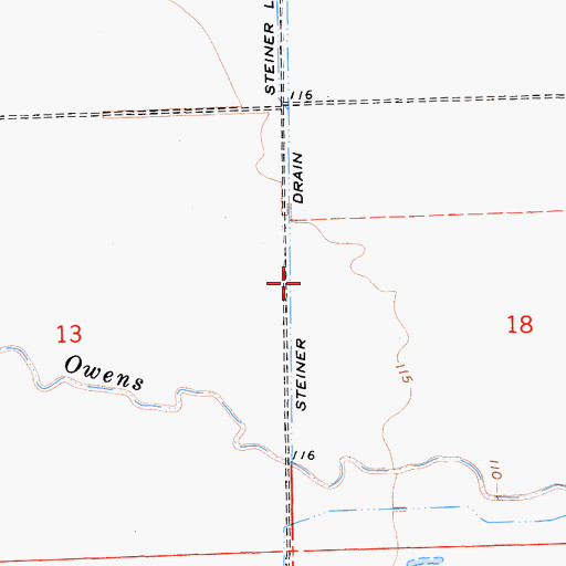 Topographic Map of Steiner Drain, CA