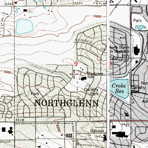 Topographic Map of Rotary Park, CO