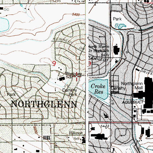 Topographic Map of Westview, CO