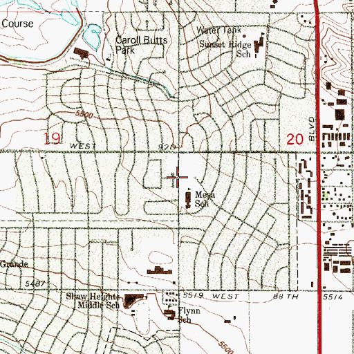 Topographic Map of Westminster Fire Department Station 2, CO