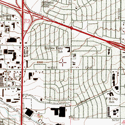 Topographic Map of Skyline Vista Park, CO