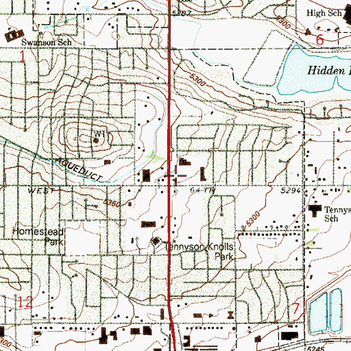 Topographic Map of Arlington Shopping Center, CO