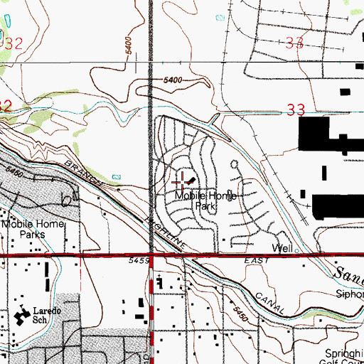 Topographic Map of Friendly Village, CO