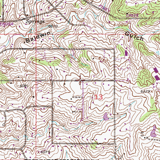 Topographic Map of Homestead Hills, CO