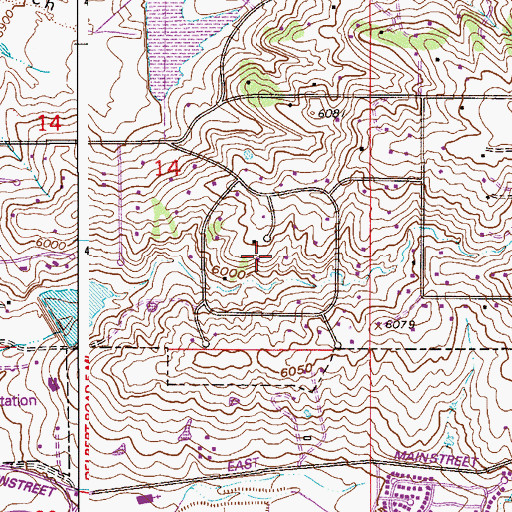 Topographic Map of Pine Valley, CO