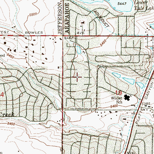 Topographic Map of Coventry, CO