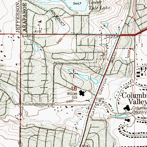 Topographic Map of Columbine Lakes, CO