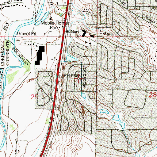 Topographic Map of Ridgewood Park, CO